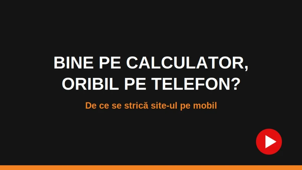 Articol De ce site-ul tău arată bine pe calculator dar oribil pe telefon - Youtube